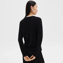 Crewneck Sweater in Feather Cashmere