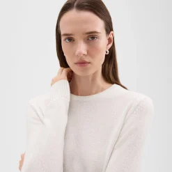 Crewneck Sweater in Feather Cashmere