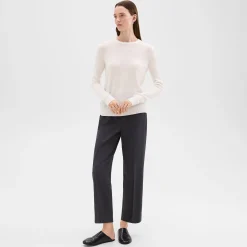 Crewneck Sweater in Feather Cashmere