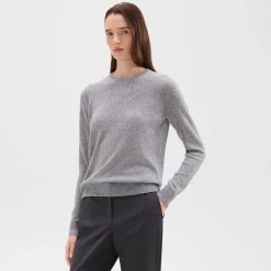 Crewneck Sweater in Feather Cashmere