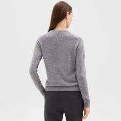 Crewneck Sweater in Feather Cashmere