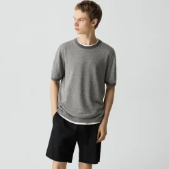 Crewneck Tee in Silk Linen
