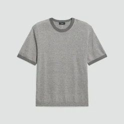 Crewneck Tee in Silk Linen