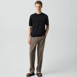 Crewneck Tee in Silk Linen