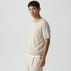 Crewneck Tee in Silk Linen