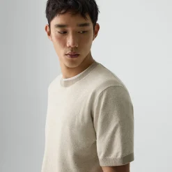 Crewneck Tee in Silk Linen