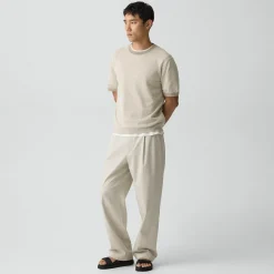 Crewneck Tee in Silk Linen