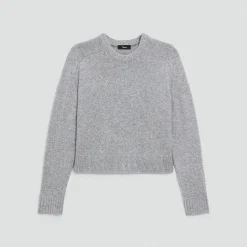 Cropped Crewneck Sweater in Cashmere