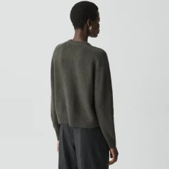 Cropped Crewneck Sweater in Cashmere