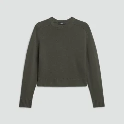 Cropped Crewneck Sweater in Cashmere
