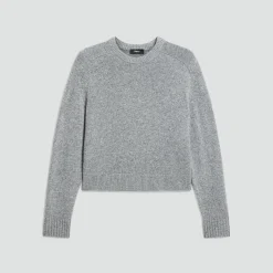 Cropped Crewneck Sweater in Cashmere