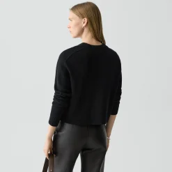 Cropped Crewneck Sweater in Cashmere
