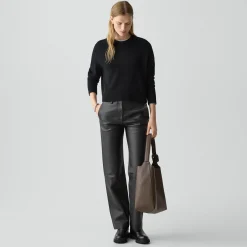 Cropped Crewneck Sweater in Cashmere