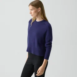 Cropped Crewneck Sweater in Cashmere