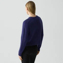 Cropped Crewneck Sweater in Cashmere