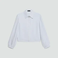 Cropped Jacket in Washed Twill