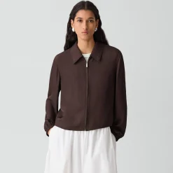 Cropped Jacket in Washed Twill