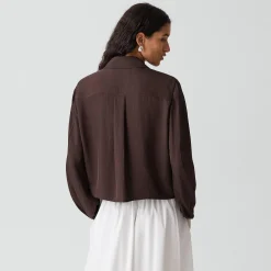 Cropped Jacket in Washed Twill