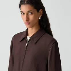 Cropped Jacket in Washed Twill