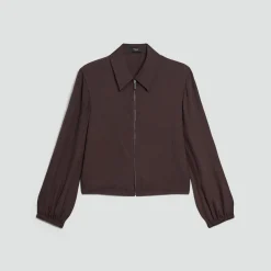 Cropped Jacket in Washed Twill