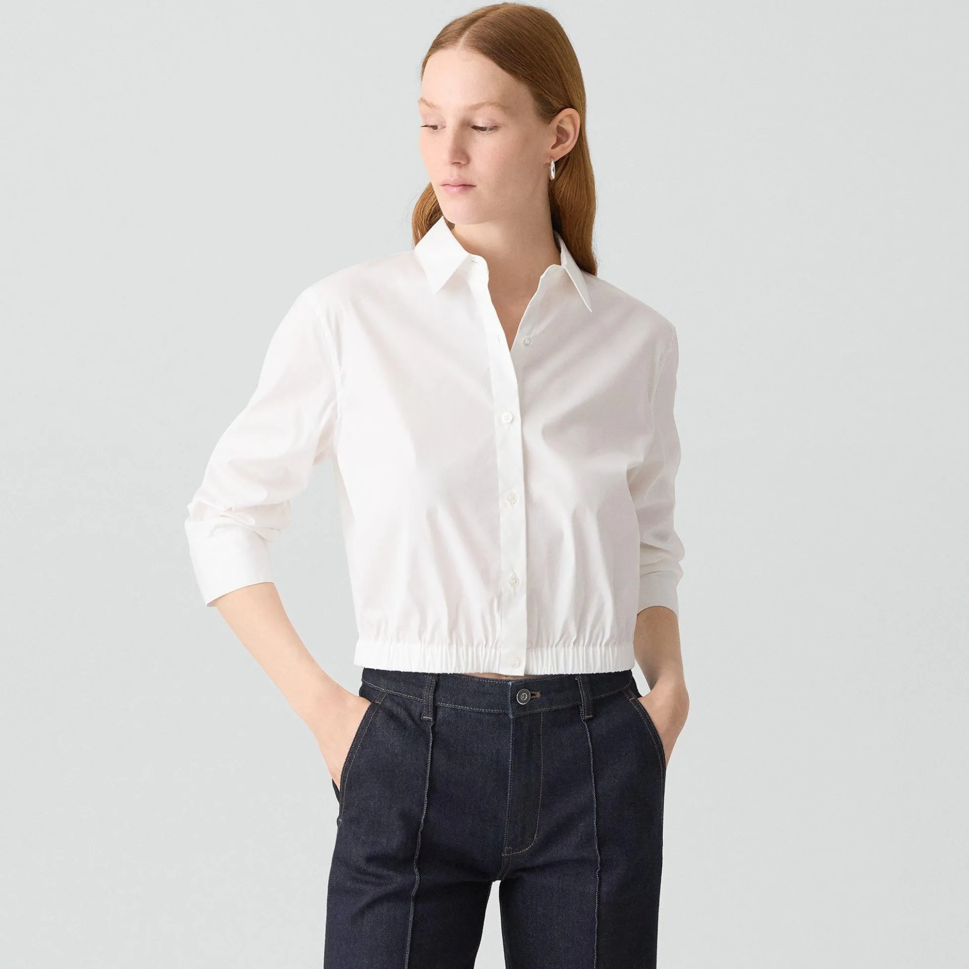 Cropped Shirt in Good Cotton