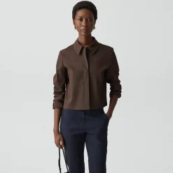 Cropped Shirt Jacket in Good Linen