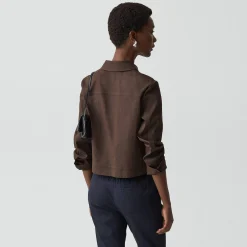 Cropped Shirt Jacket in Good Linen