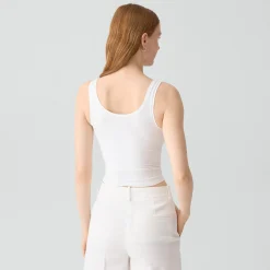 Cropped Tank Top in Stretch Nylon