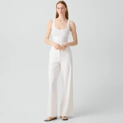 Cropped Tank Top in Stretch Nylon