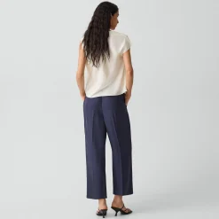 Cropped Wide-Leg Pant in Washed Twill