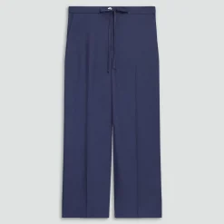 Cropped Wide-Leg Pant in Washed Twill