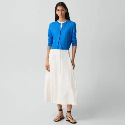 Curved Flare Skirt in Relaxed Silk