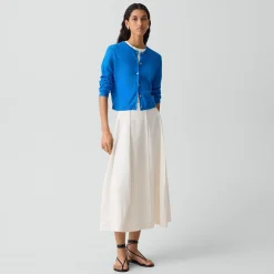 Curved Flare Skirt in Relaxed Silk