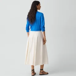 Curved Flare Skirt in Relaxed Silk