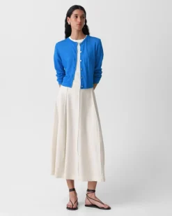 Curved Flare Skirt in Relaxed Silk