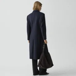 Double-Breasted Peacoat in Plush Melton