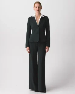 Fitted Blazer in Admiral Crepe
