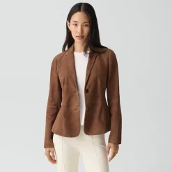 Fitted Blazer in Suede