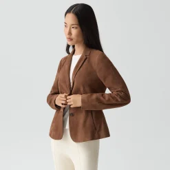 Fitted Blazer in Suede