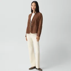 Fitted Blazer in Suede