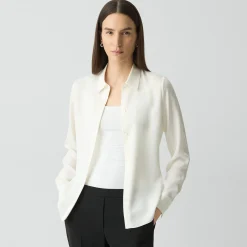 Fitted Shirt in Silk Georgette