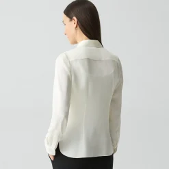 Fitted Shirt in Silk Georgette