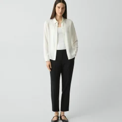 Fitted Shirt in Silk Georgette