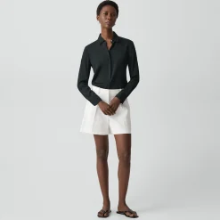Fitted Shirt in Silk Georgette