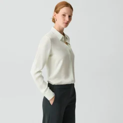 Fitted Shirt in Silk Georgette