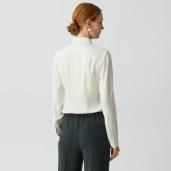 Fitted Shirt in Silk Georgette