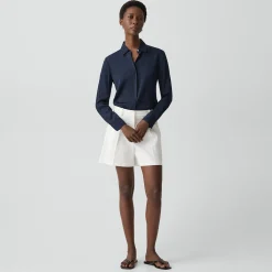 Fitted Shirt in Silk Georgette