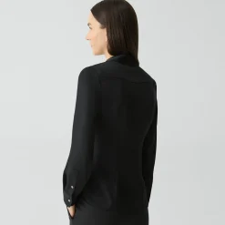 Fitted Shirt in Silk Georgette