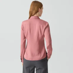 Fitted Shirt in Silk Georgette