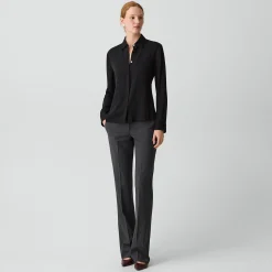 Fitted Shirt in Washable Silk Georgette